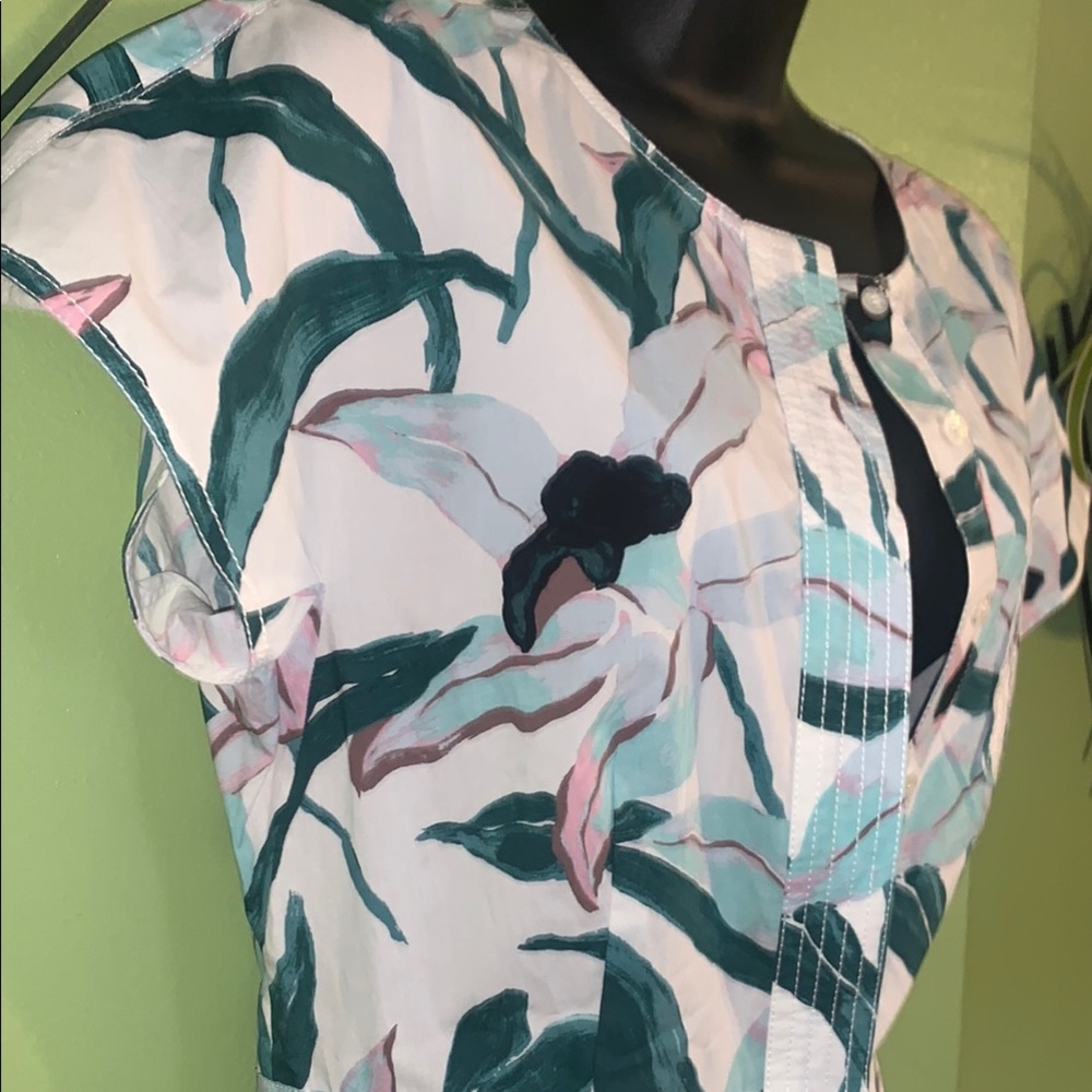 Tory Burch - Ivory Dessert Bloom Button-Down Dress